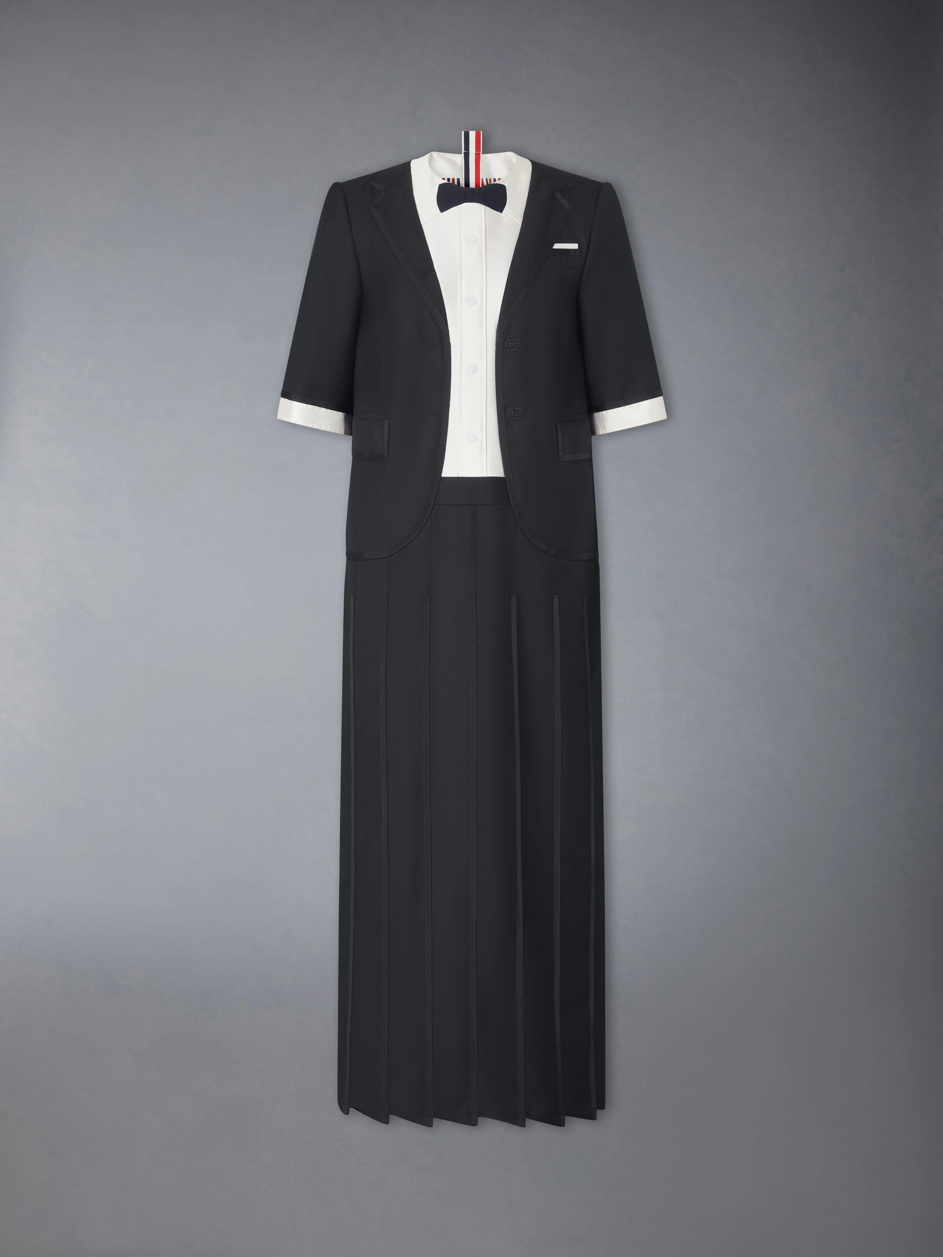 SUPER 120'S TWILL TROMPE DRESS - 1