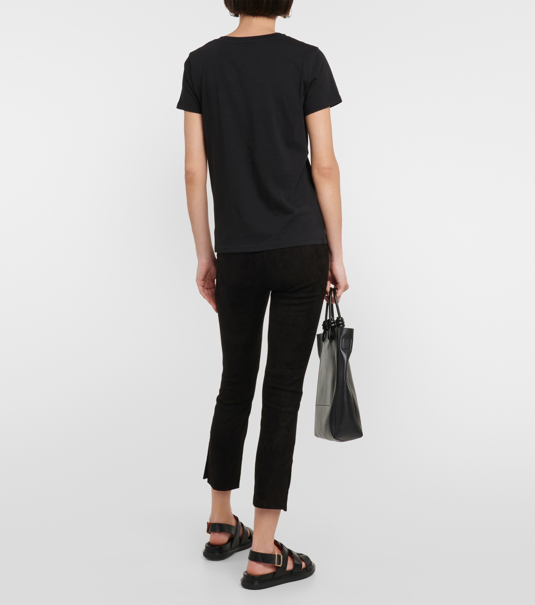 Cotton V-neck T-shirt - 3
