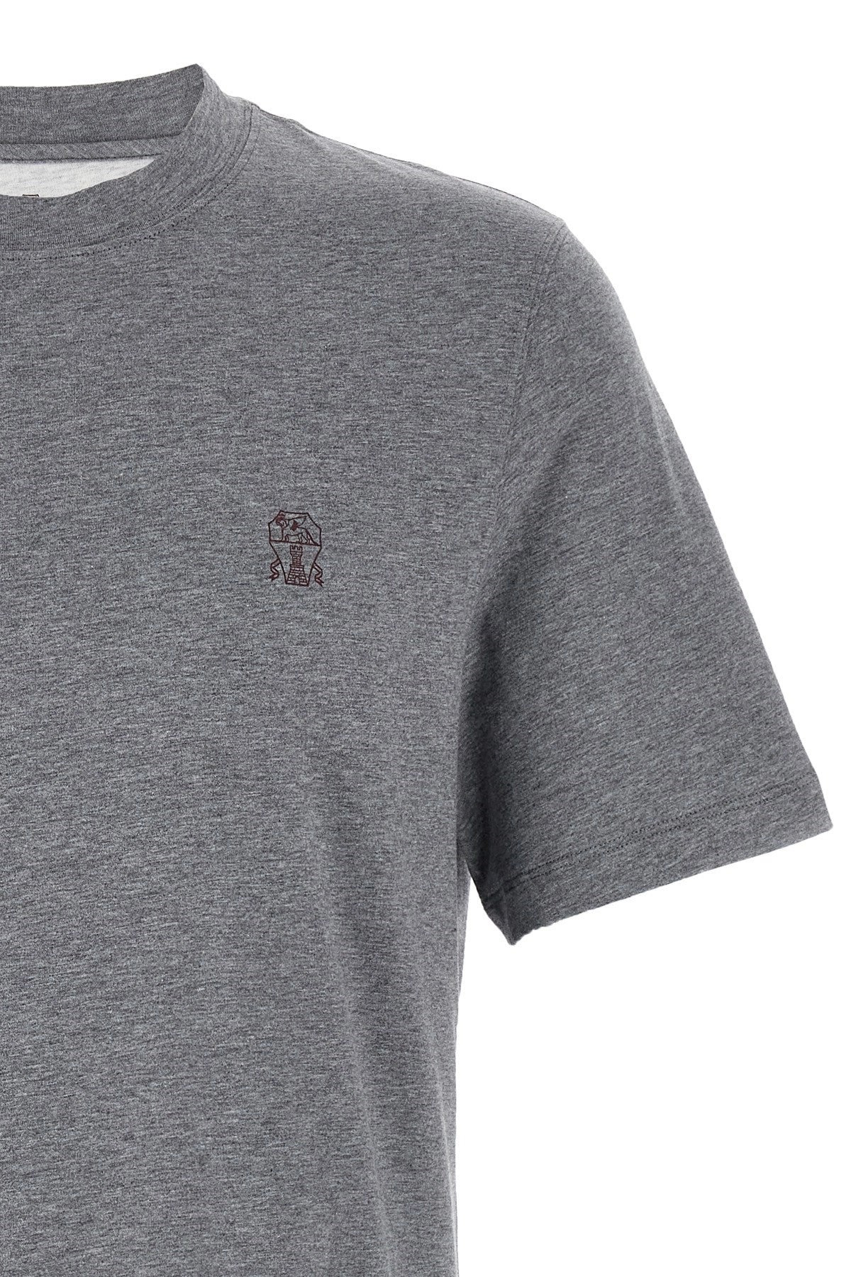 Brunello Cucinelli Men Logo Print T-Shirt - 3