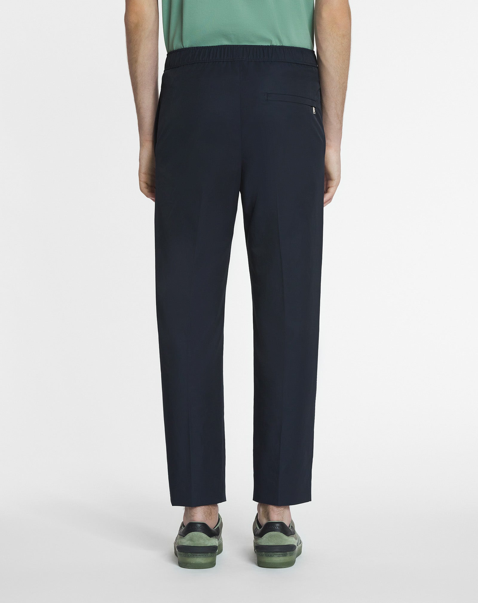 ELASTIC WAISTBAND PANTS IN TECHNICAL COTTON - 4