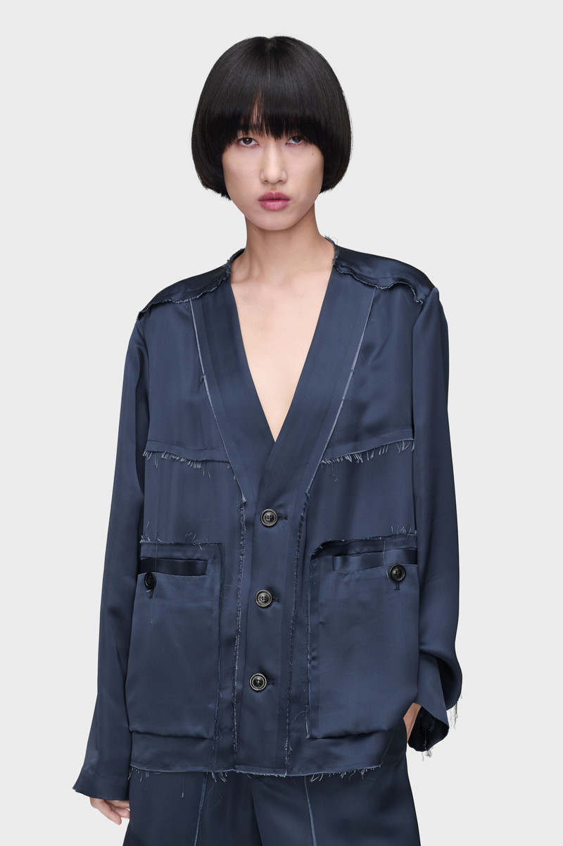 Maison Margiela Patchwork Satin Jacket outlook