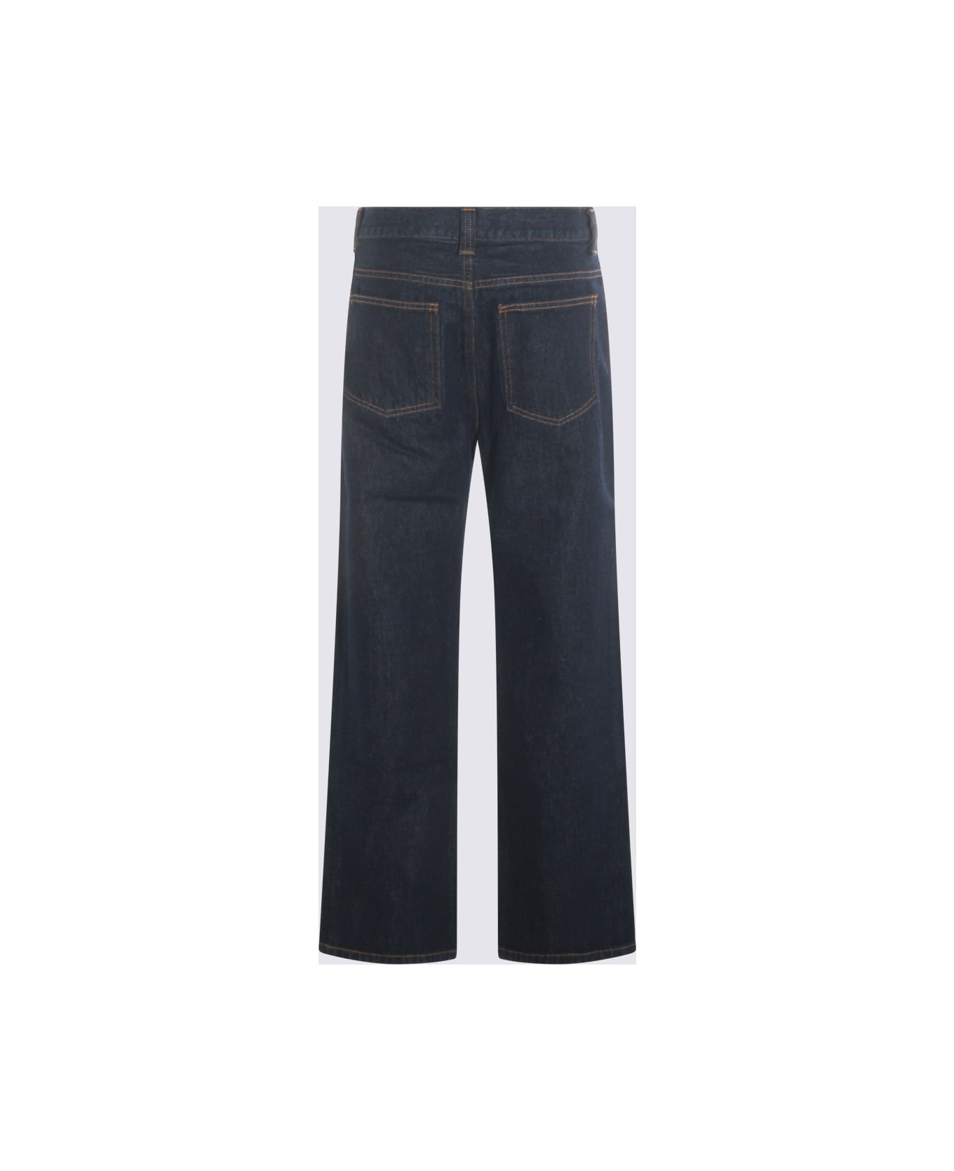 Dark Blue Cotton Jeans - 2