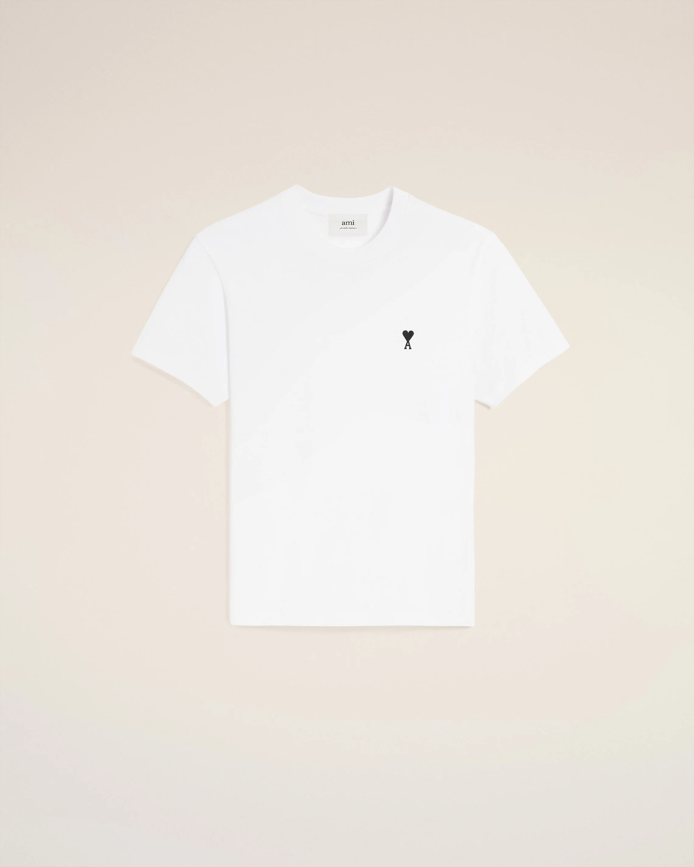 WHITE COTTON AMI DE COEUR T-SHIRT - 1
