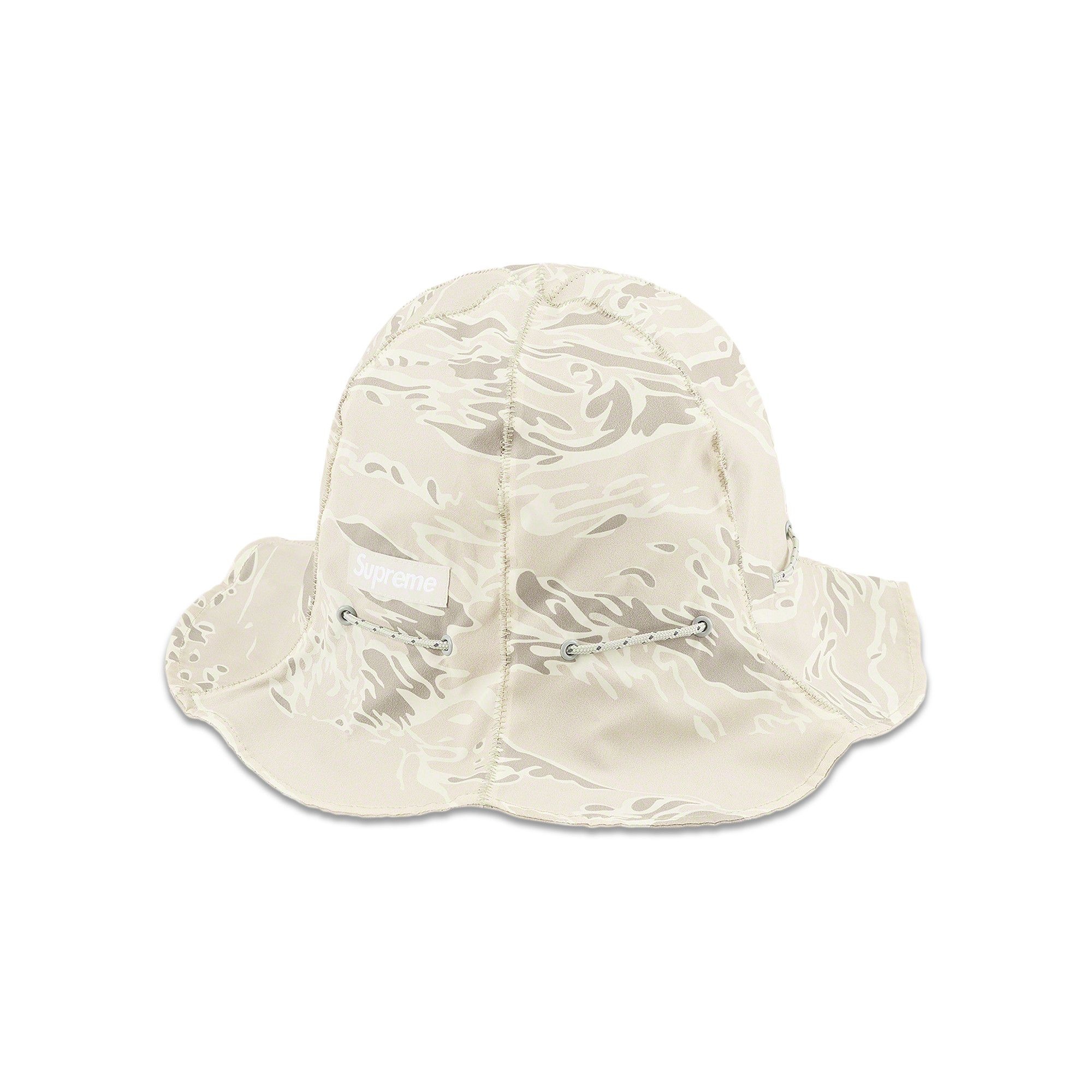 Supreme Tiger Camo Reflective Tulip Hat 'White' - 1