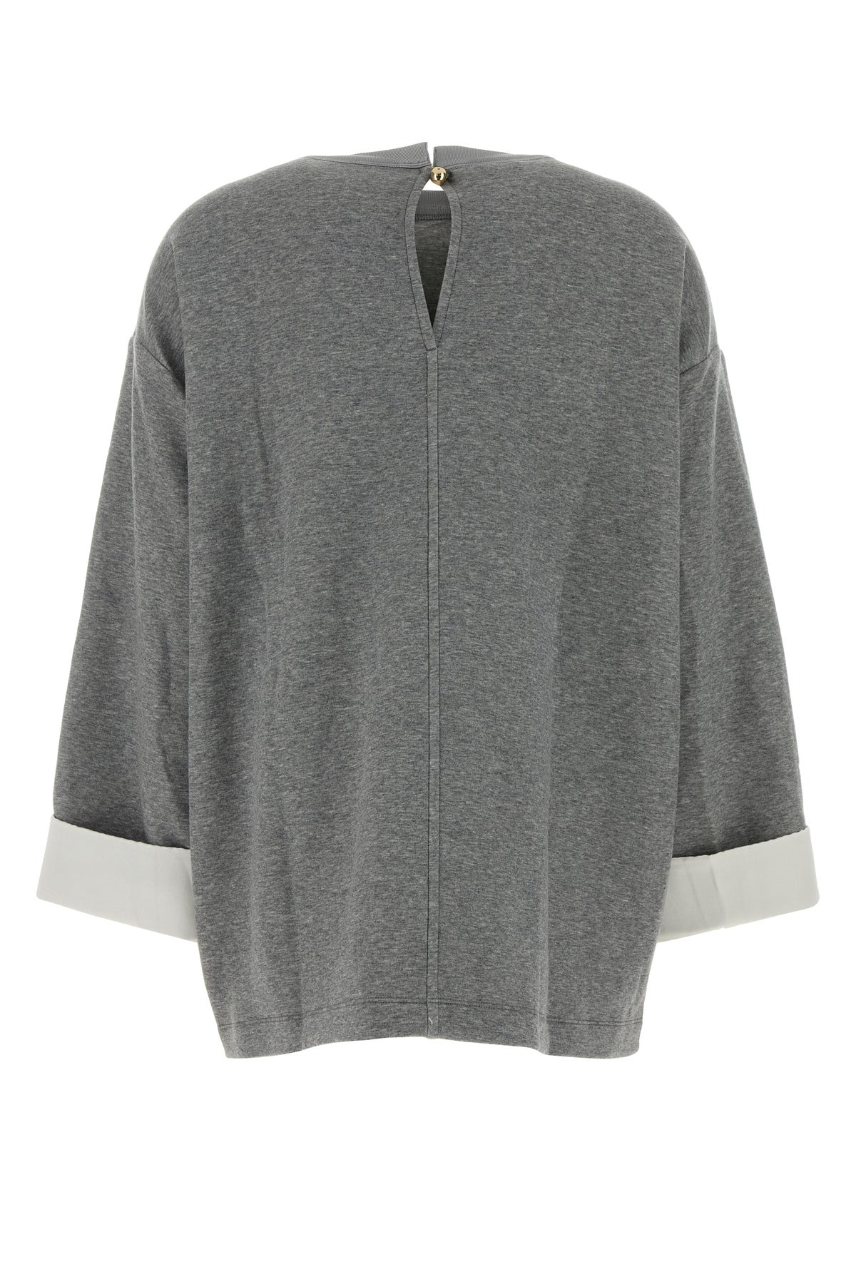 Grey nylon blend oversize sweatshirt - 2