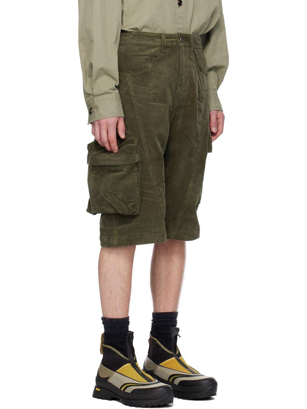 Andersson Bell Khaki Milano Corduroy Cargo Pants | REVERSIBLE