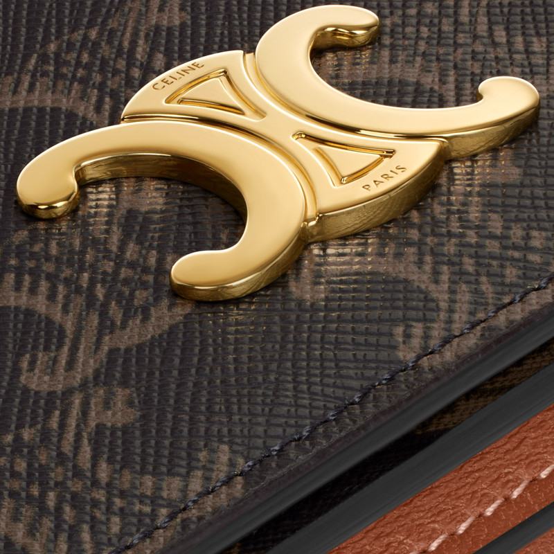 TRIOMPHE BUSINESS CARD HOLDER in Triomphe Canvas and Lambskin 5