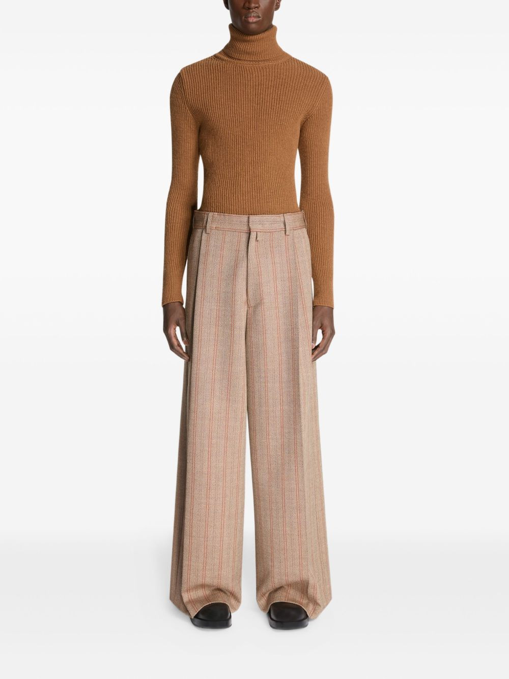 wool wide-leg trousers - 2