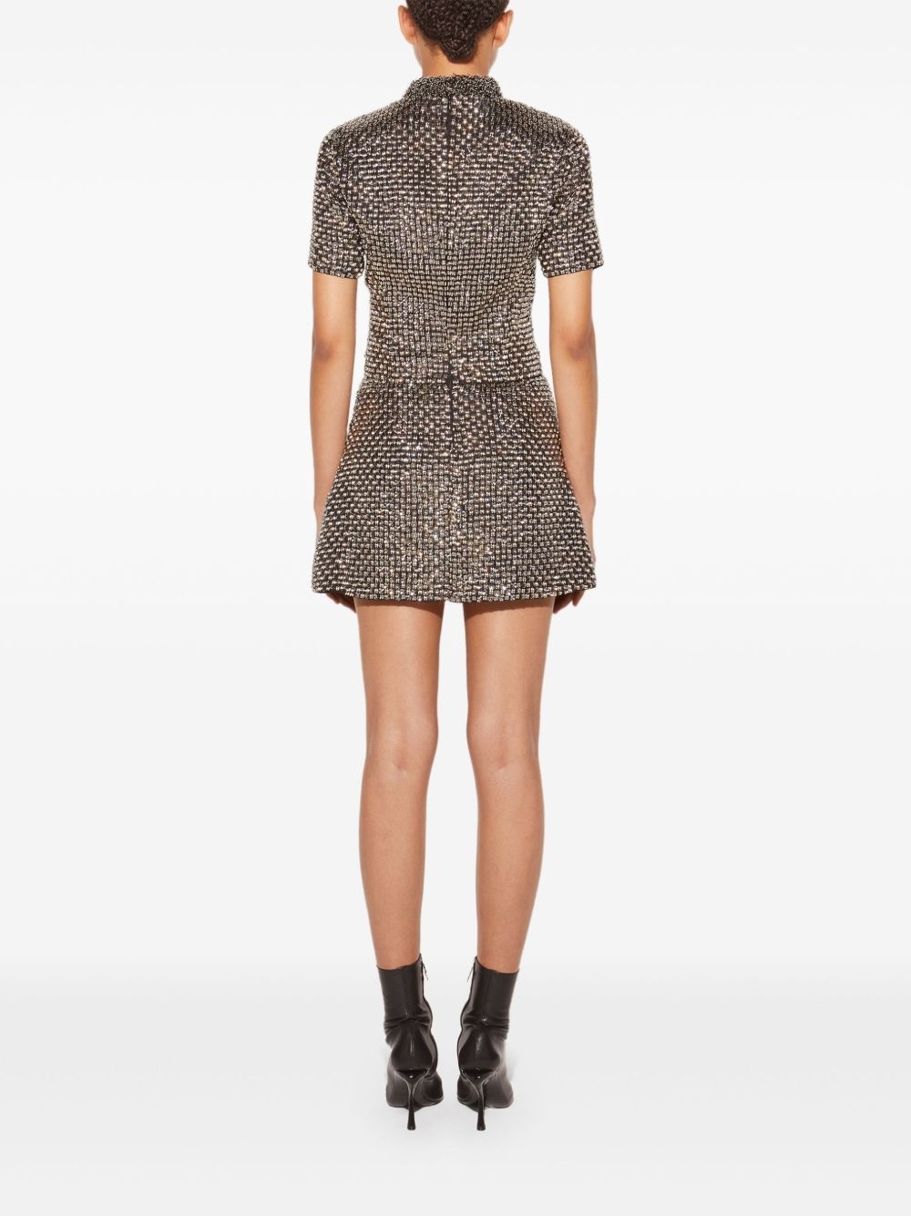 bead-embellished minidress - 4