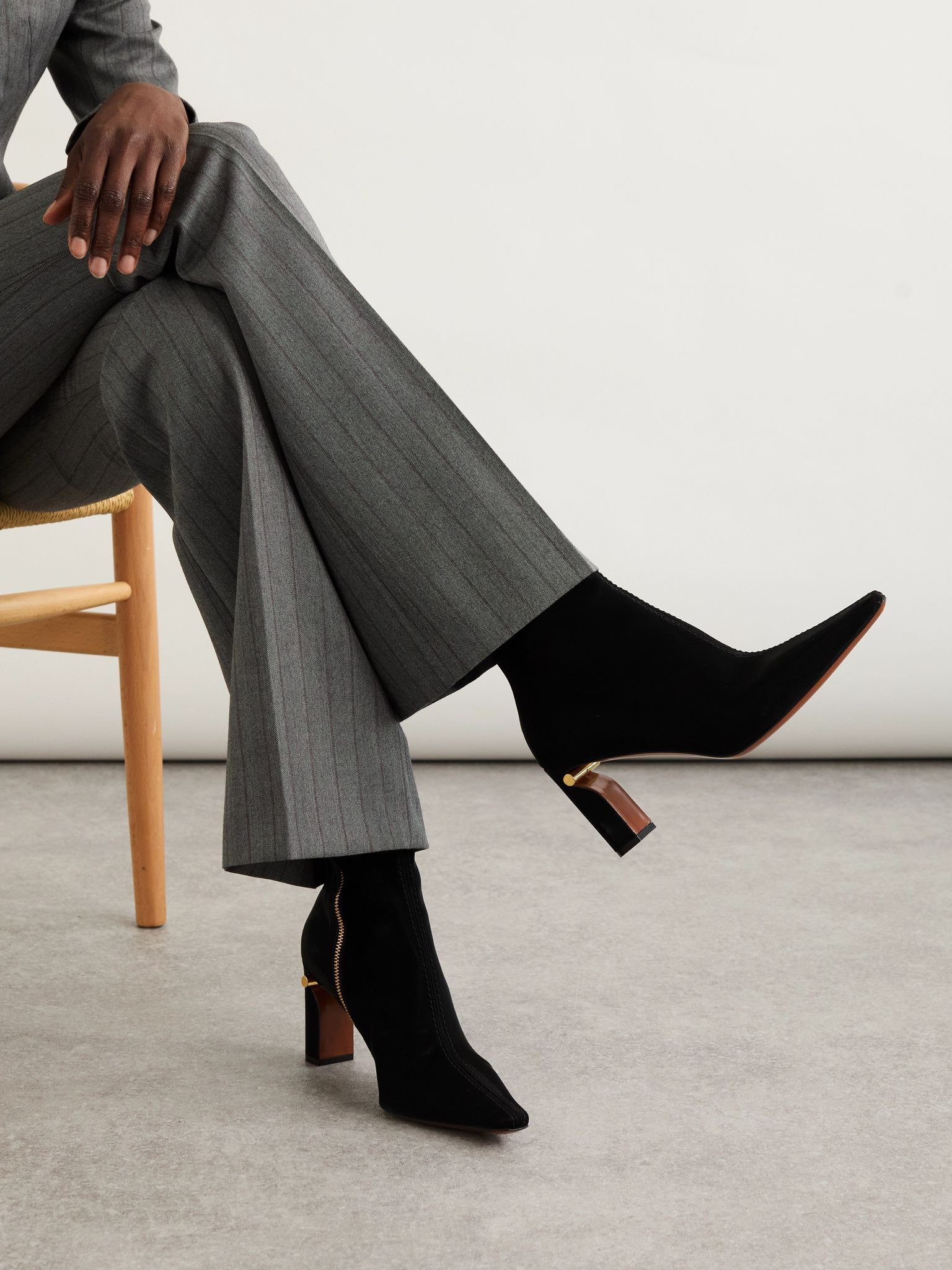 T-Bar suede ankle boots Black - 2