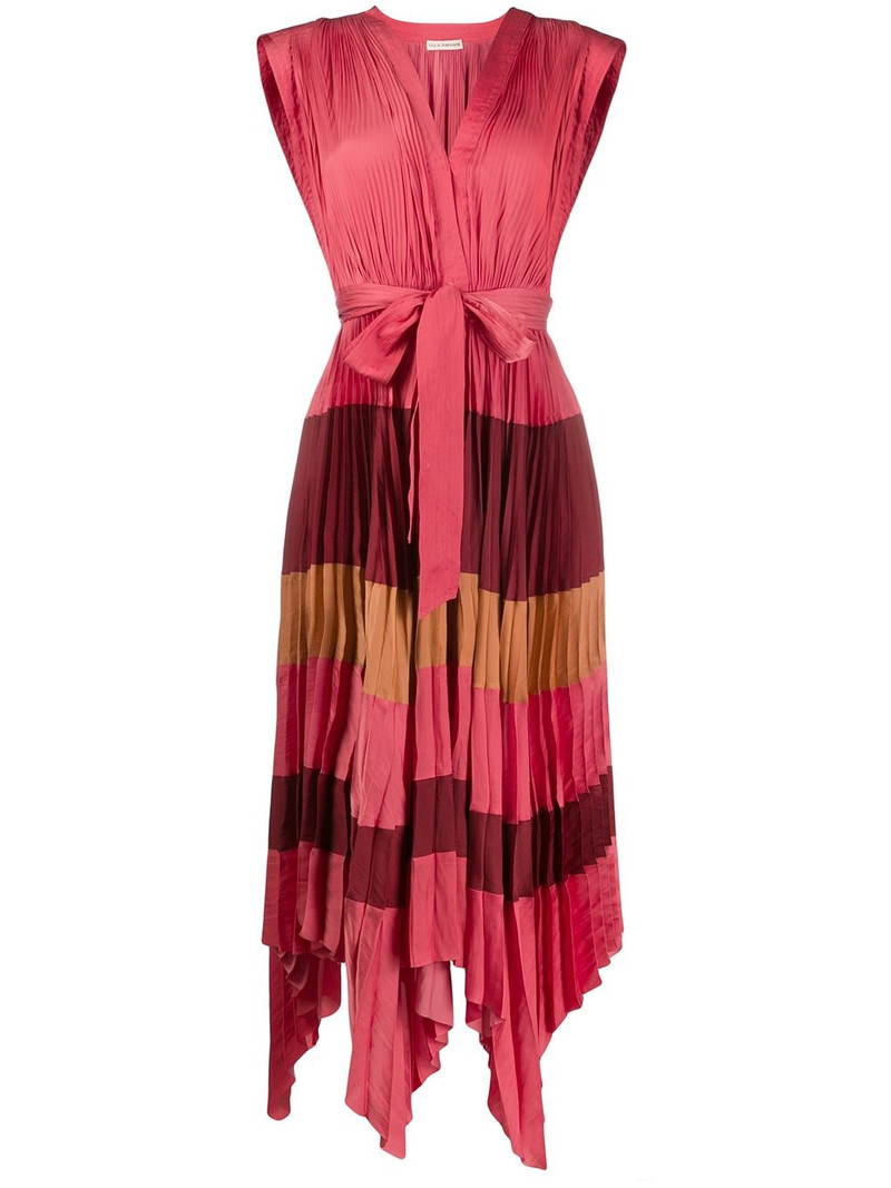 pleated stripe dress 1