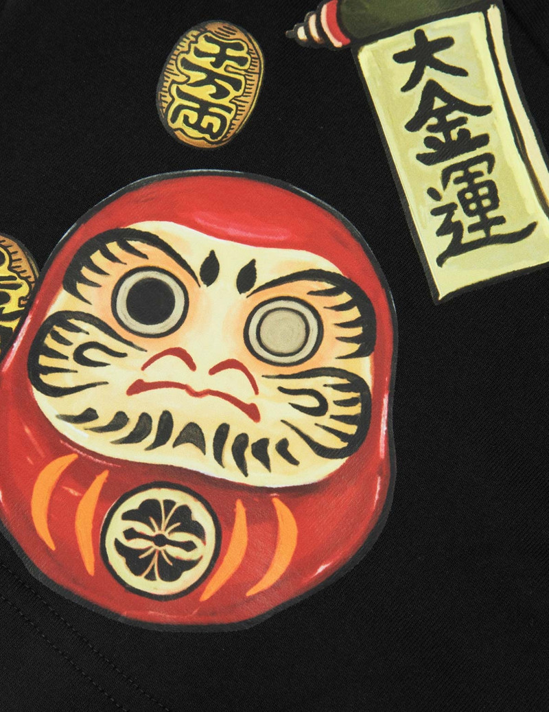 TANUKI DAICOCK PRINT LOOSE FIT T-SHIRT 12