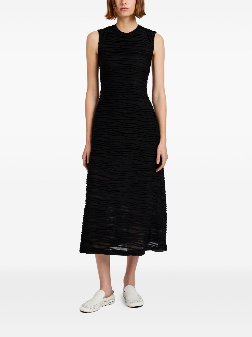 ruffled black dress - 2