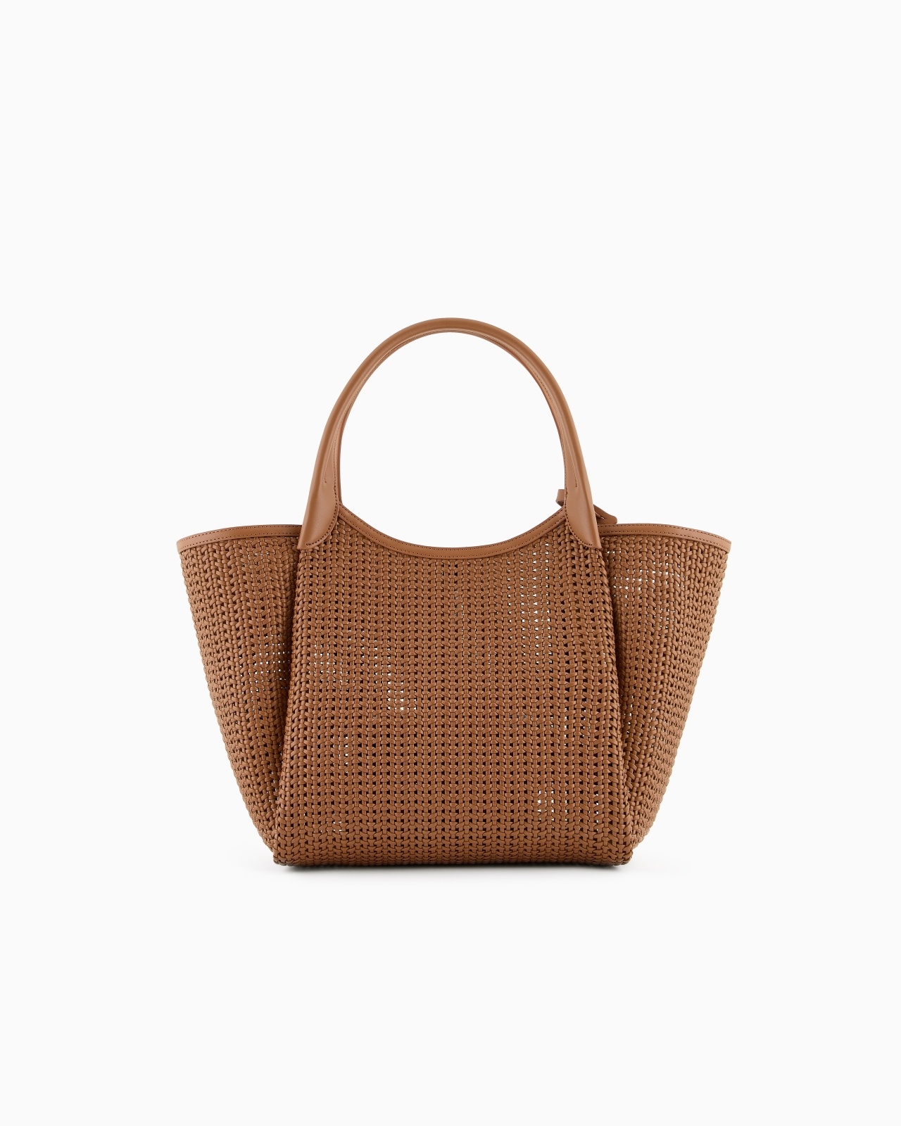 INTERWOVEN SHOPPER BAG WITH LOGO CHARM - 3