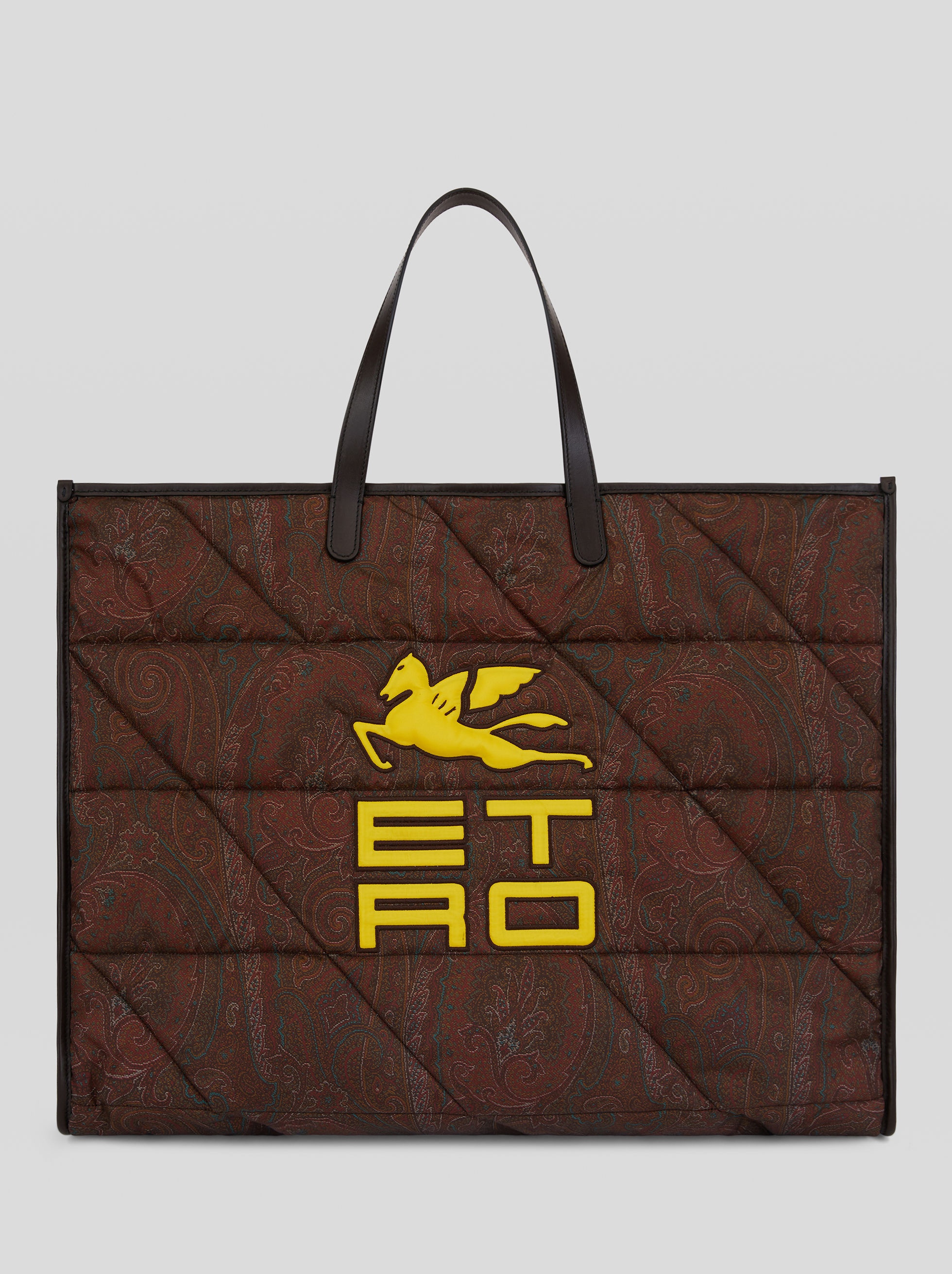 MAXI QUILTED PAISLEY SHOPPING BAG WITH ETRO CUBE LOGO - 1