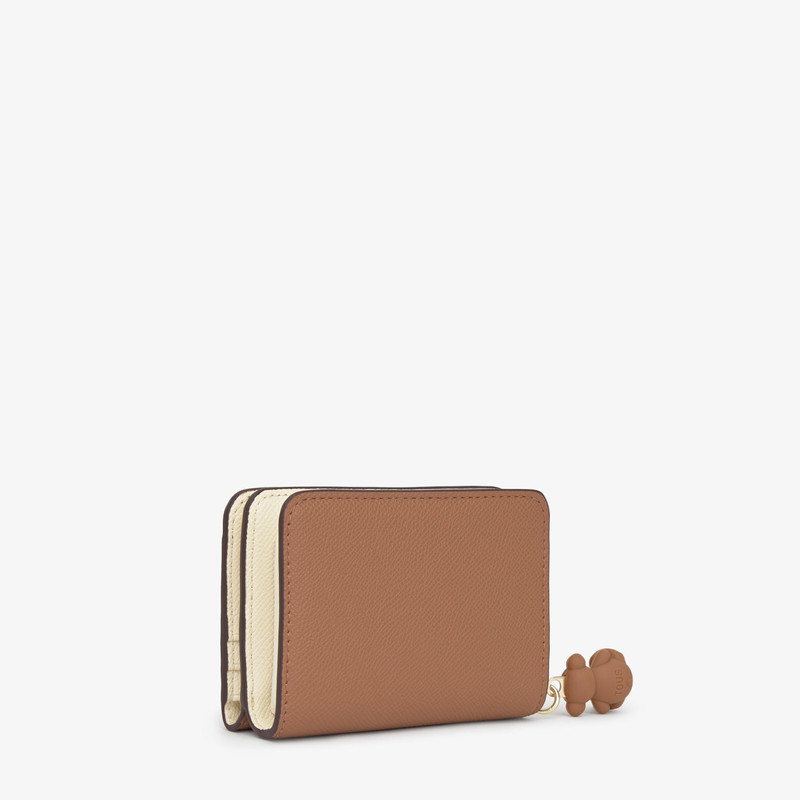 TOUS Medium mocha-colored Bifold wallet TOUS Audree Saffiano outlook