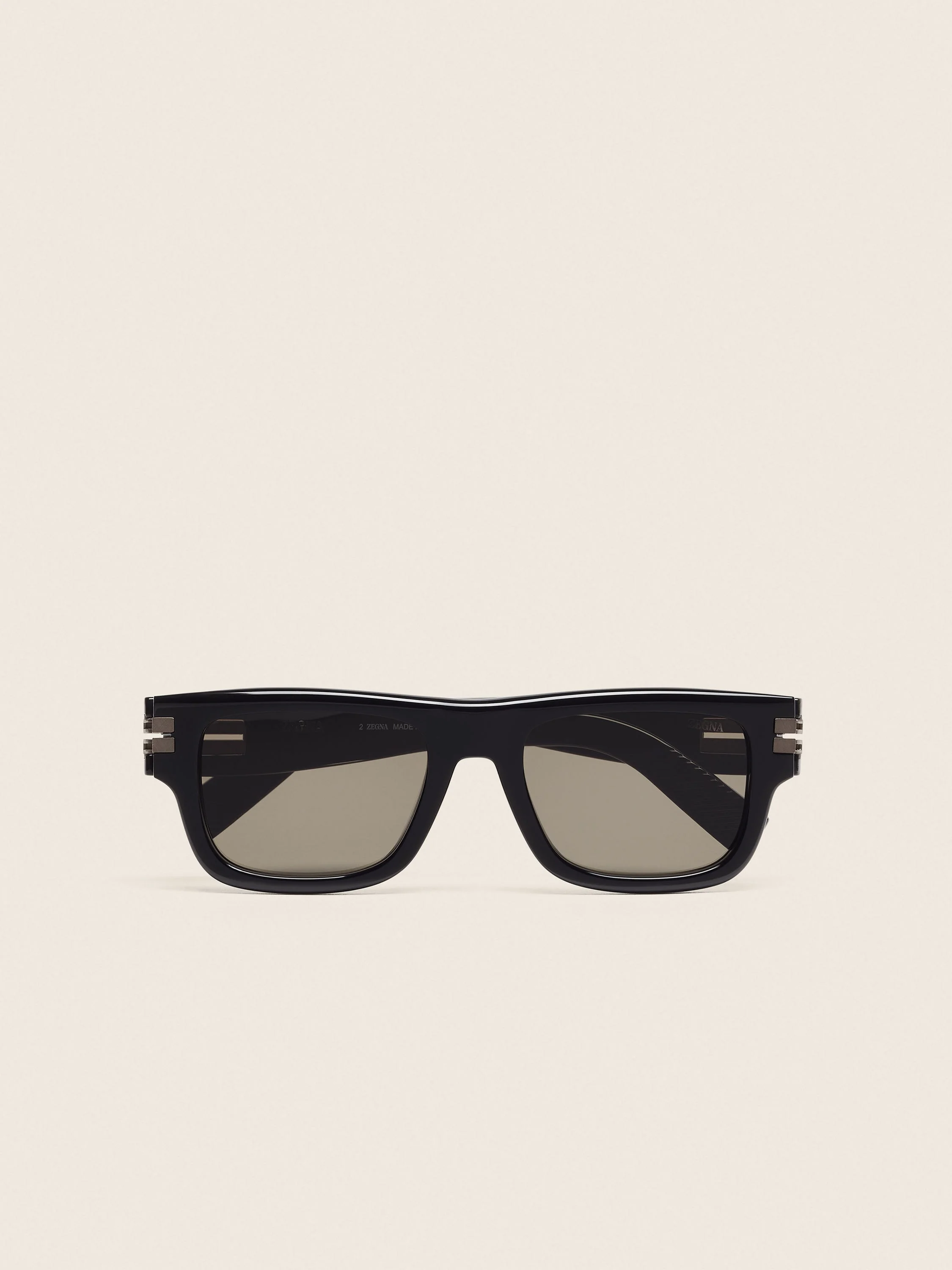TRANSPARENT DARK GREY AND BLACK ACETATE SUNGLASSES - 1