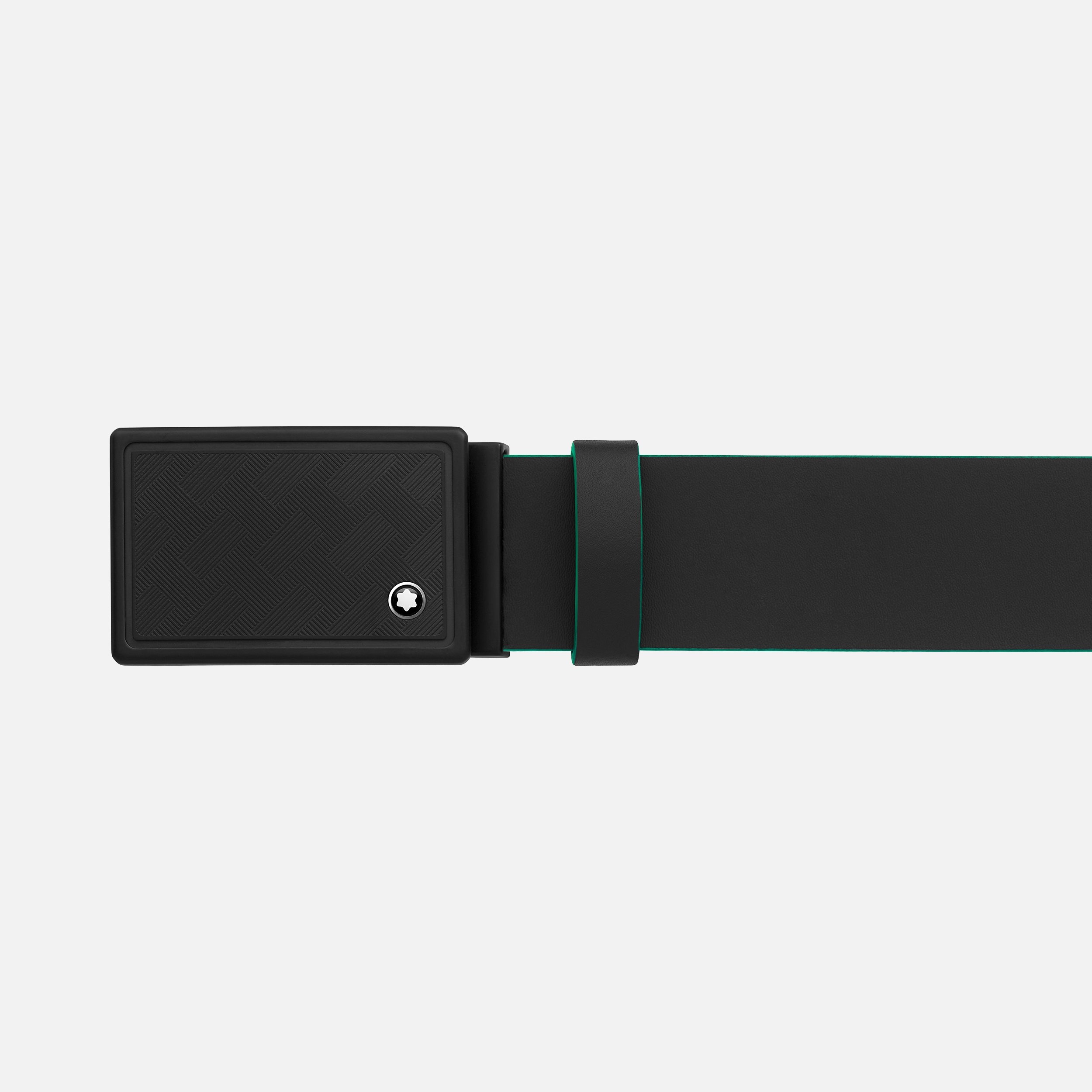 Black 35 mm leather belt - 3