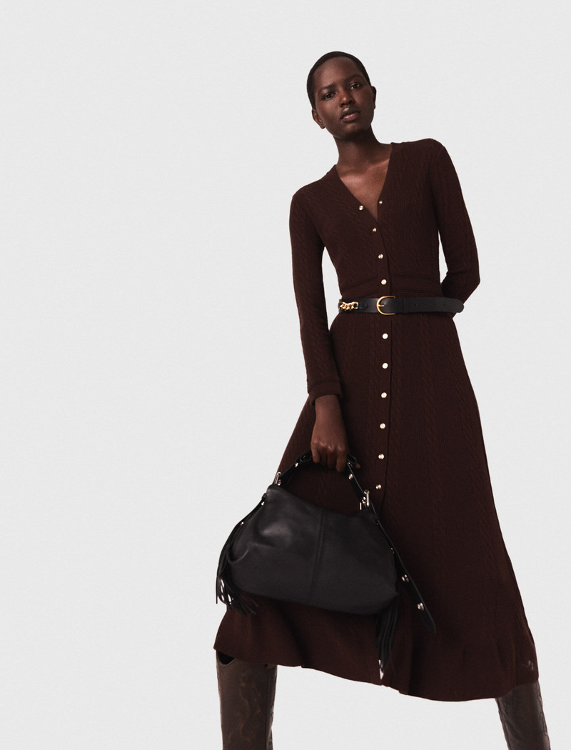 Knit midi dress with buttons 8