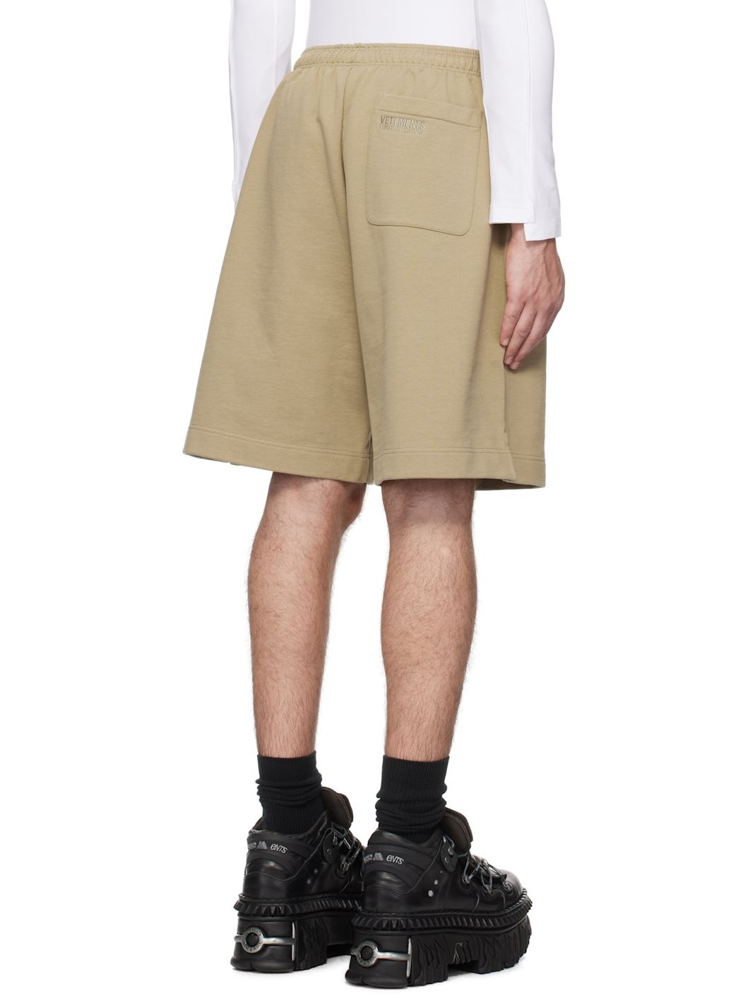 Khaki Oval Logo Shorts - 3
