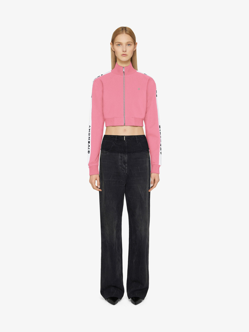 Givenchy SLIM-FIT CROPPED JOGGER JACKET IN JERSEY WITH GIVENCHY BANDS outlook