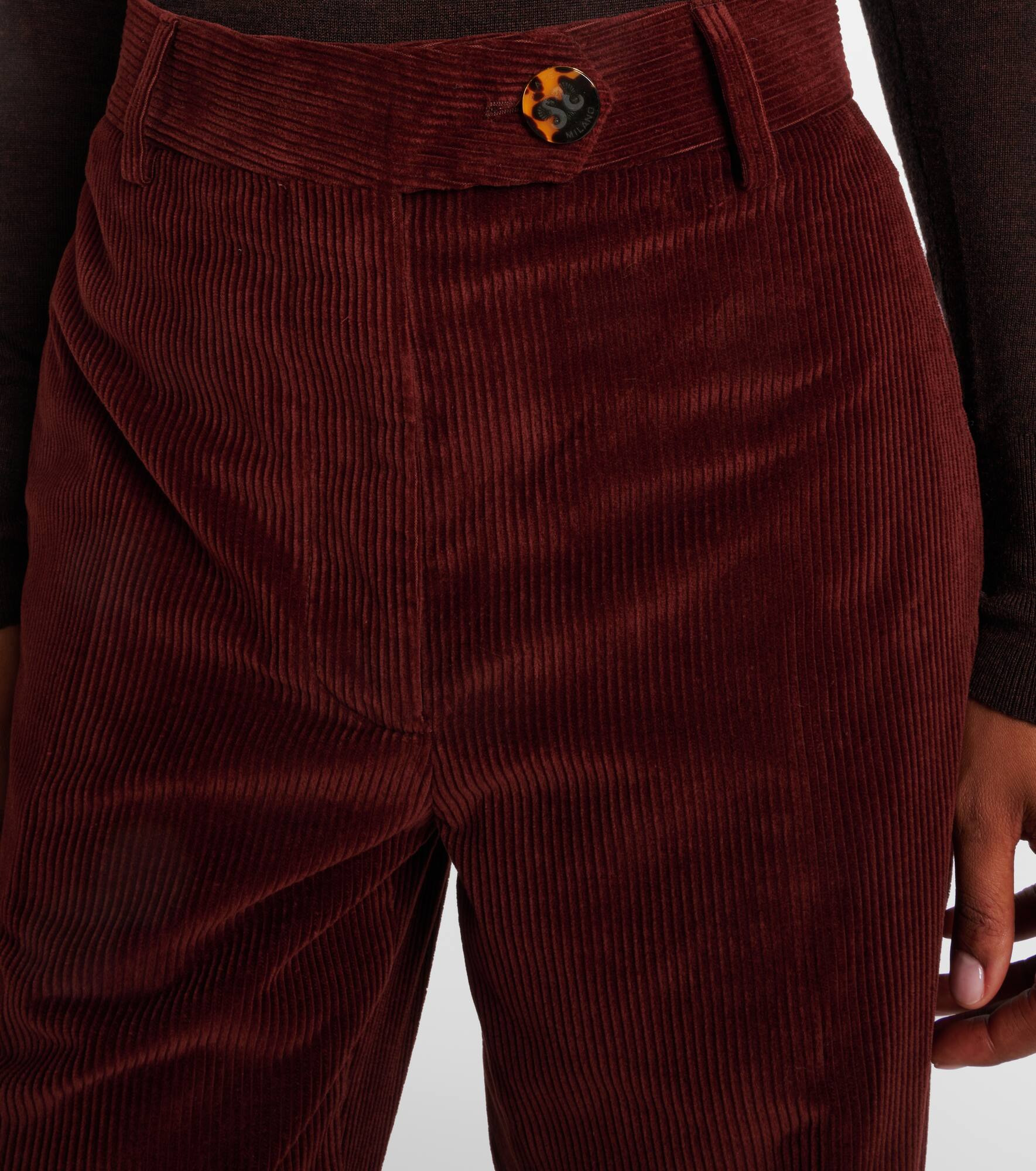 Nana cotton corduroy straight pants - 4