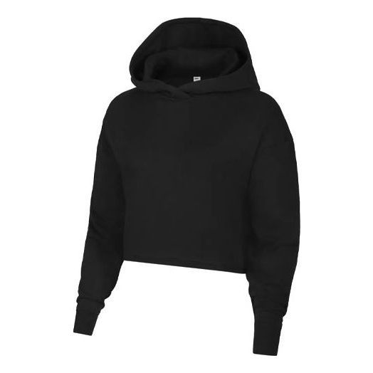 (WMNS) Nike Yoga Luxe Solid Color Short Long Sleeves Hoodie Black DM6982-010 - 1