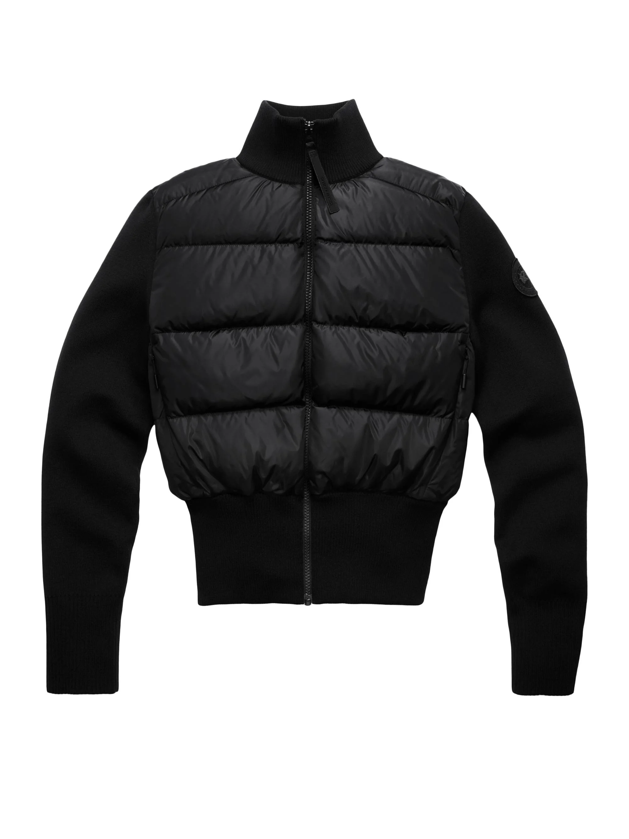 Women's Hybridge Wide Quilt Puffer Jacket - Black Noir - 1