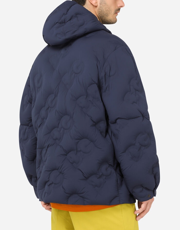 Hooded quilted nylon jacket with DG logo - 6