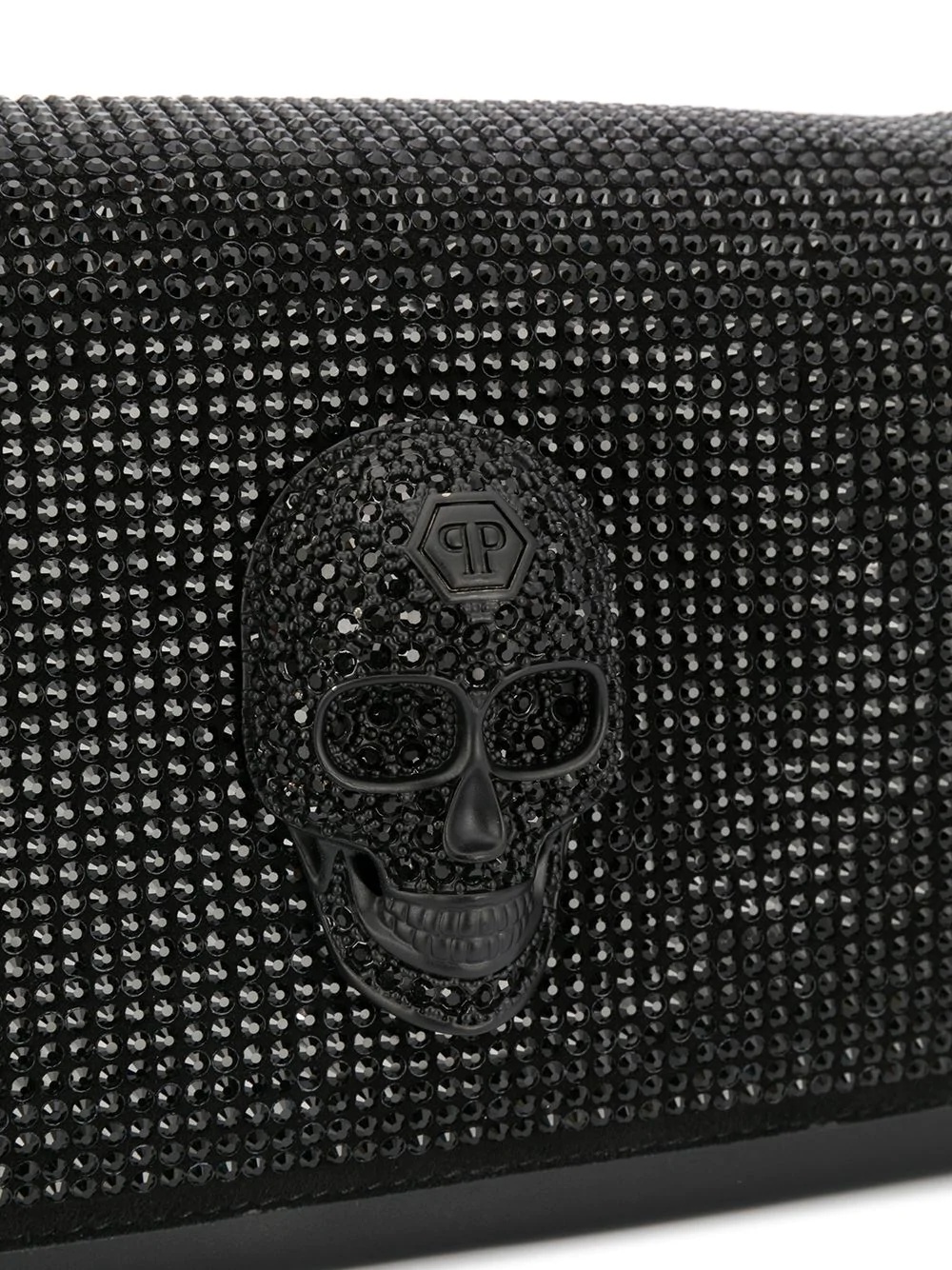 crystal-embellished skull handbag - 4