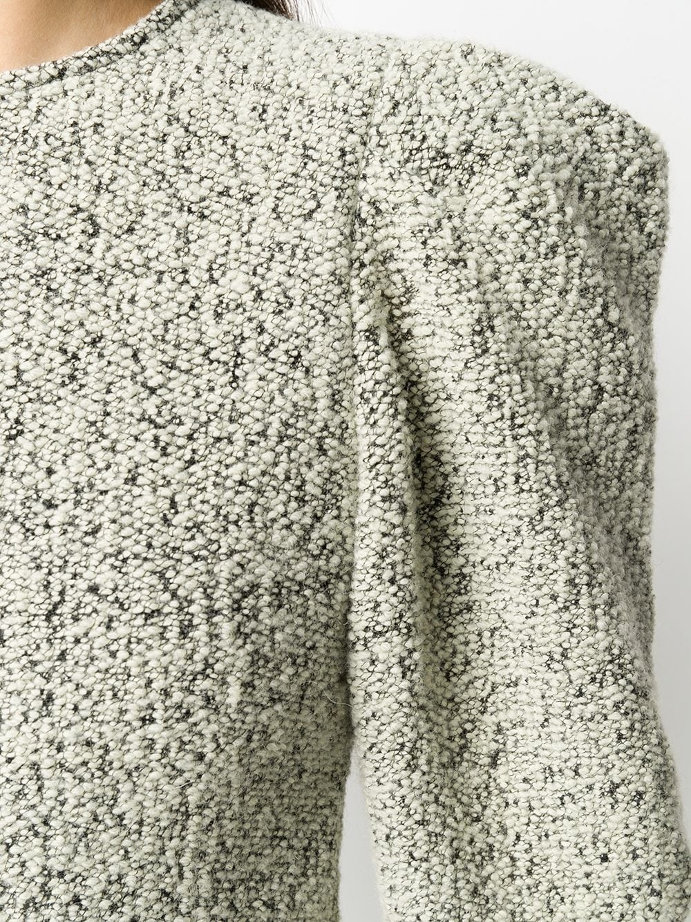 textured puff-sleeves jumper - 5