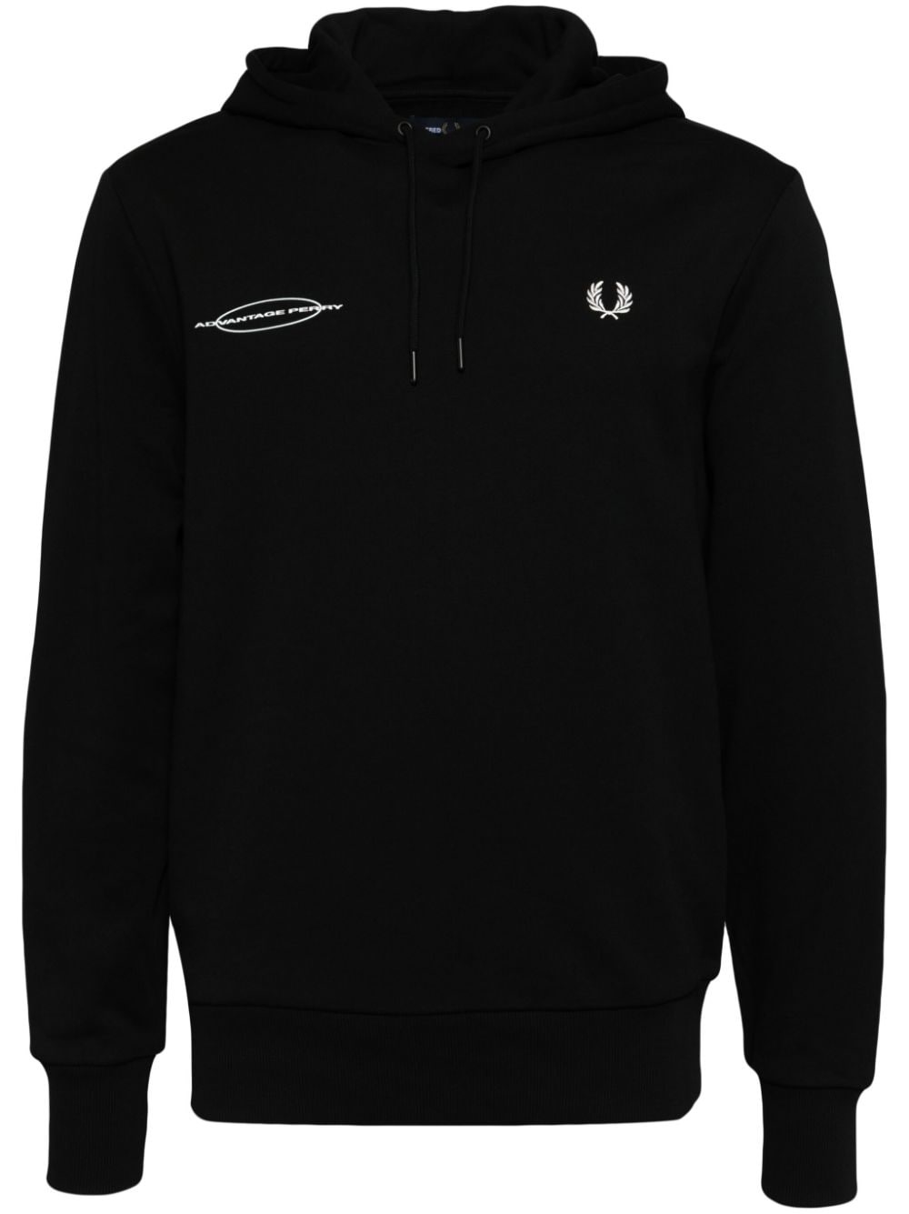 logo-embroidered cotton hoodie - 1