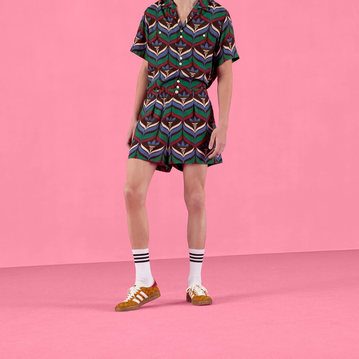adidas x Gucci Trefoil print shorts - 6