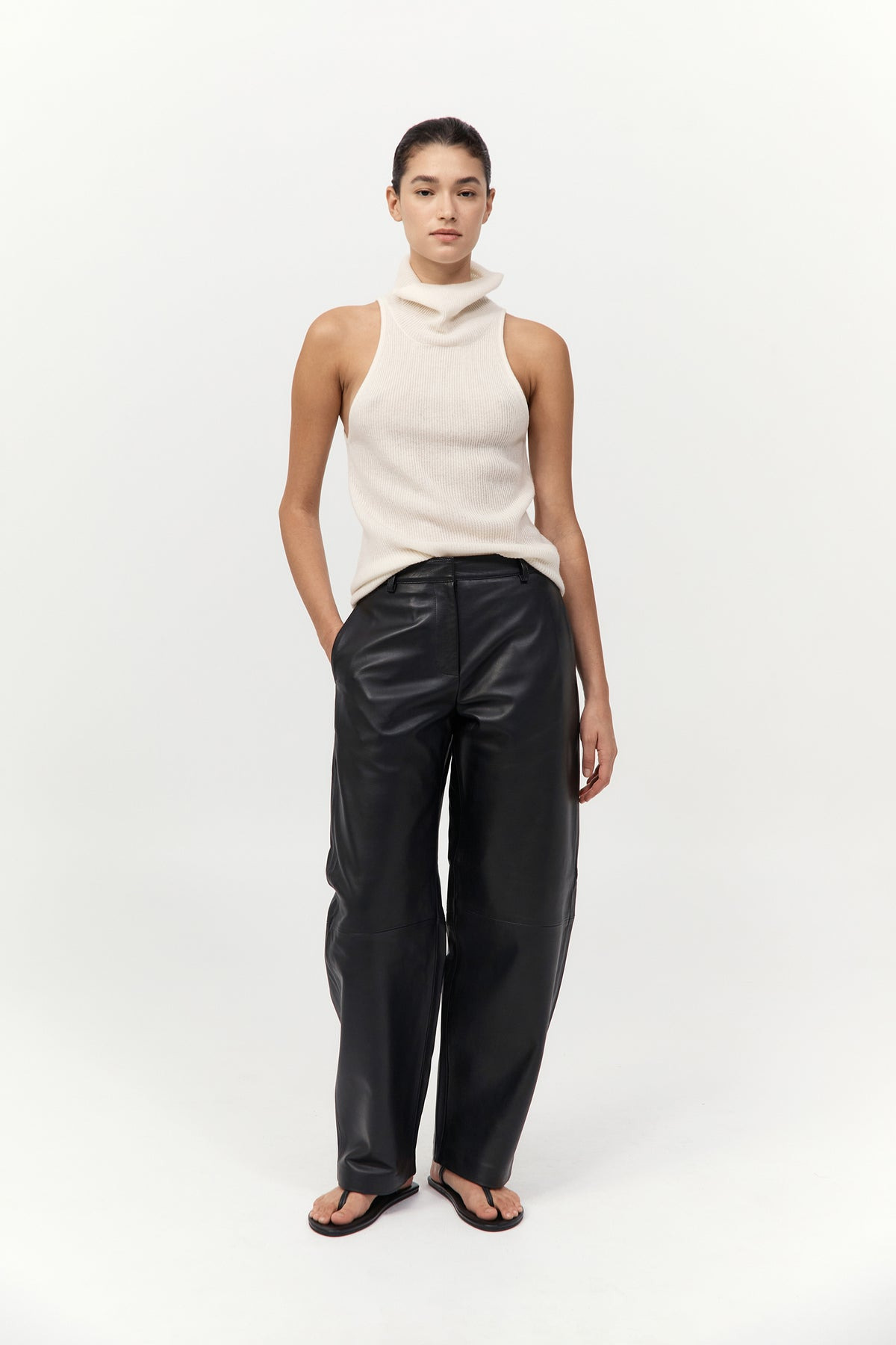 Cashmere Blend Top - Chalk - 5