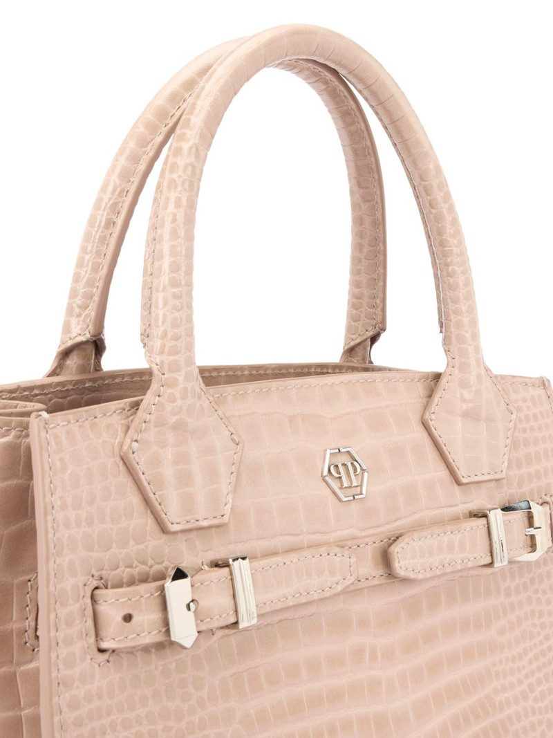 crocodile-printed tote bag 4