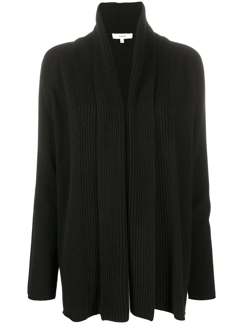 ribbed panel cardigan - 1