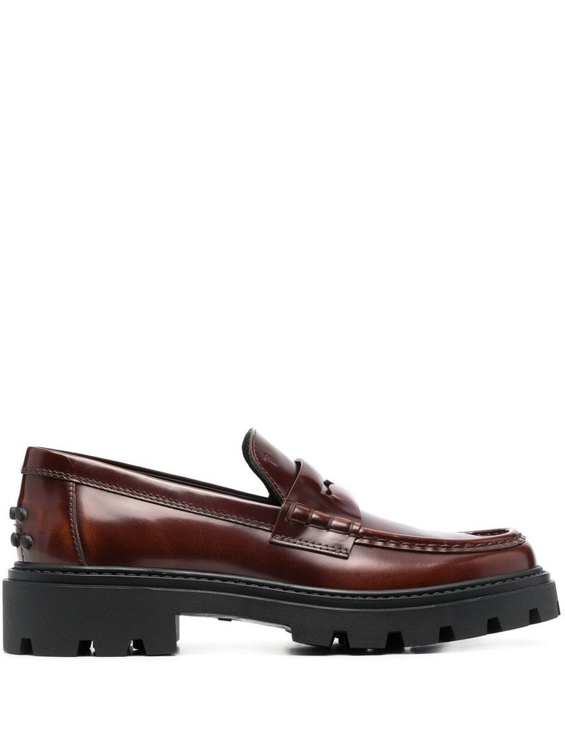spike-stud embellished loafers 1