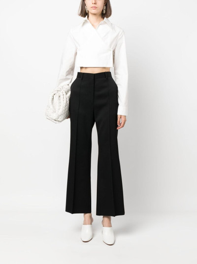 Lanvin flared cropped wool trousers outlook