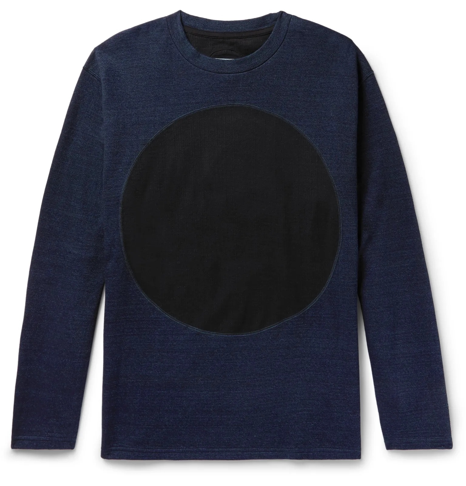 Indigo-Dyed Cotton-Jersey Sweatshirt - 1