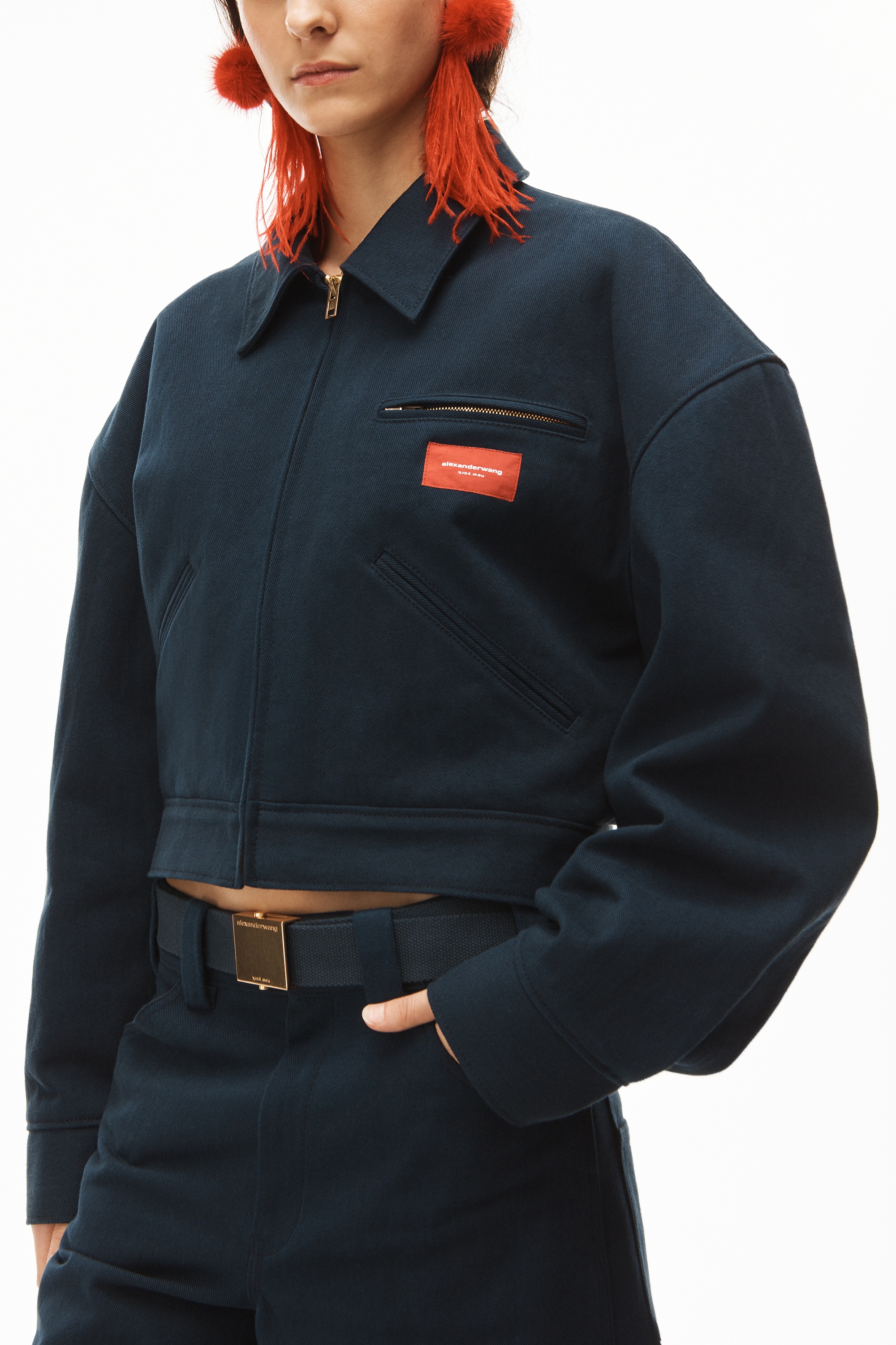 WORK BOMBER JACKET IN RAW DENIM - 3