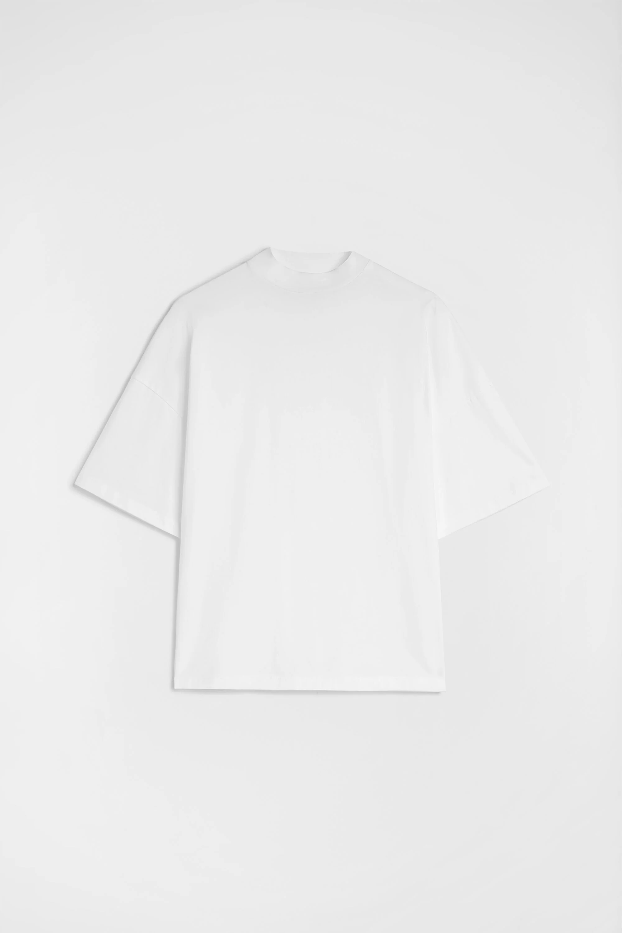 Cotton Mock-Neck T-Shirt - 1
