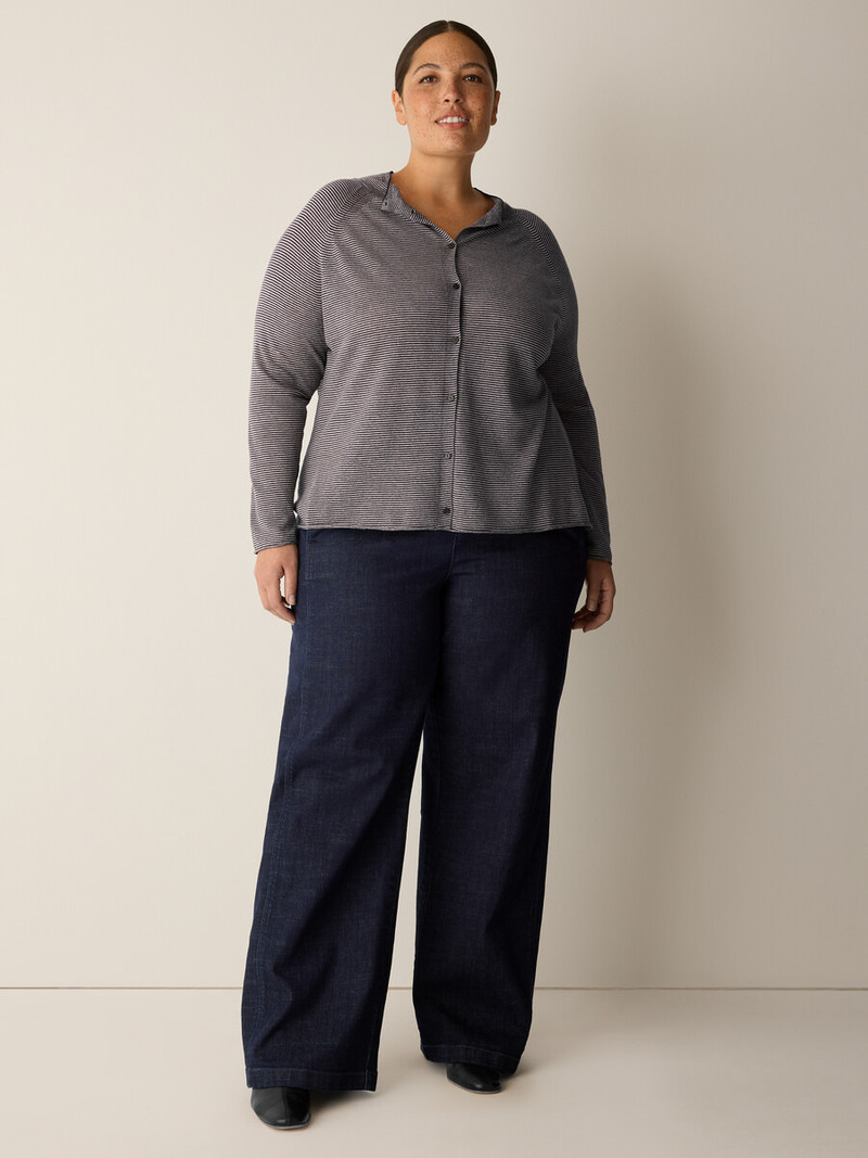 Organic Linen Cotton High Collar Cardigan 6