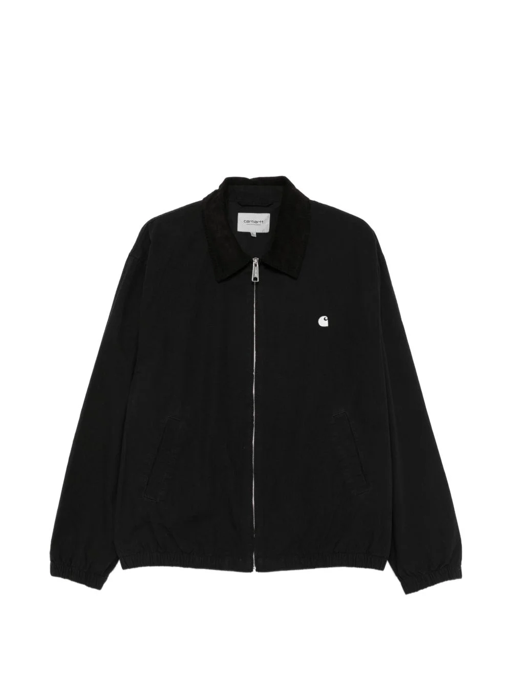 Madison logo-embroidered corduroy-collar zip-up ripstop cotton jacket - 1