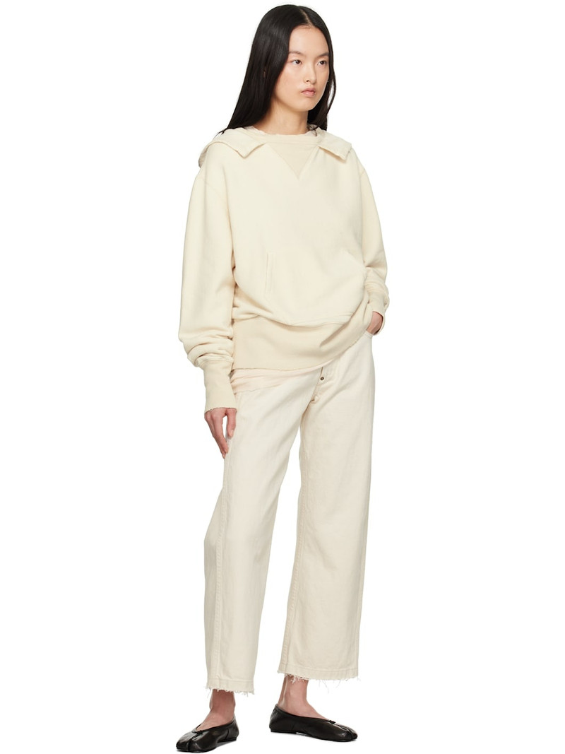Maison Margiela Off-White Frayed Jeans outlook