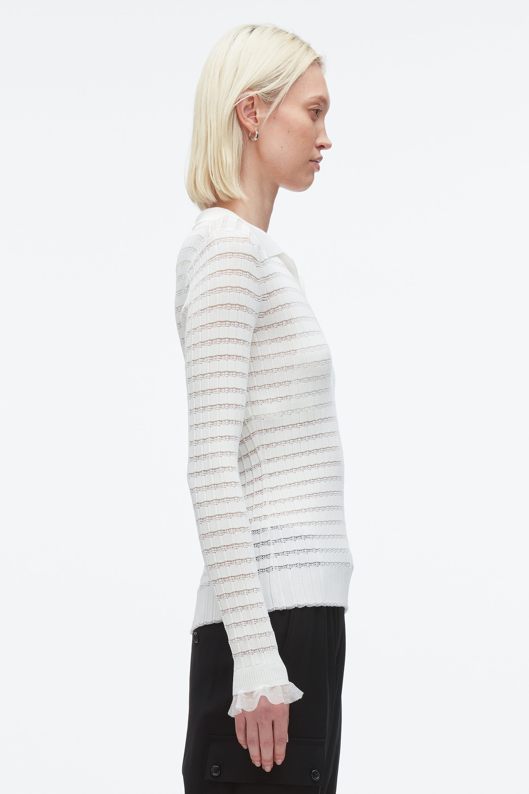 Shadow Stripe Pullover Polo - 4