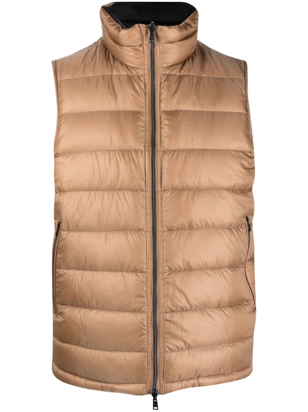 zipped-up padded vest - 1