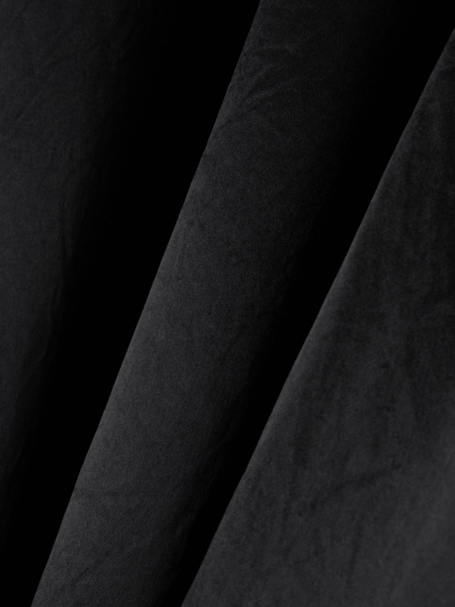 Frayed satin maxi dress Black - 4