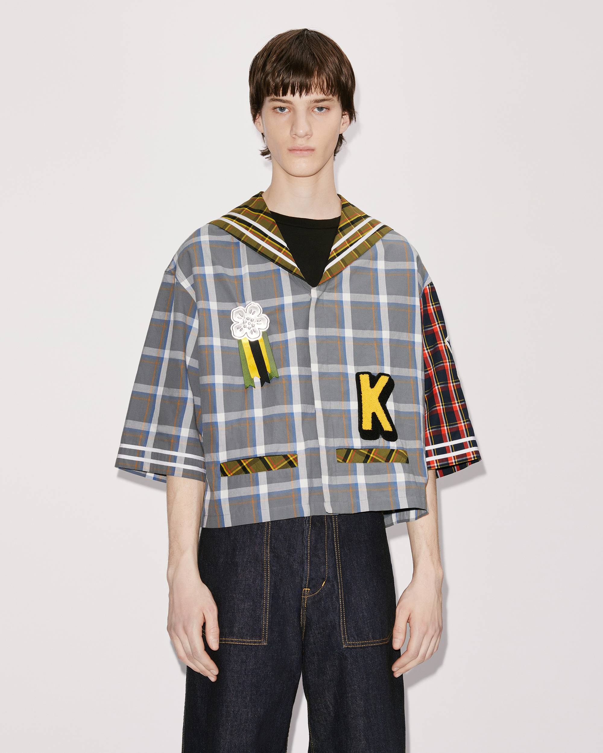 Short checked 'KENZO Sailor' shirt - 4