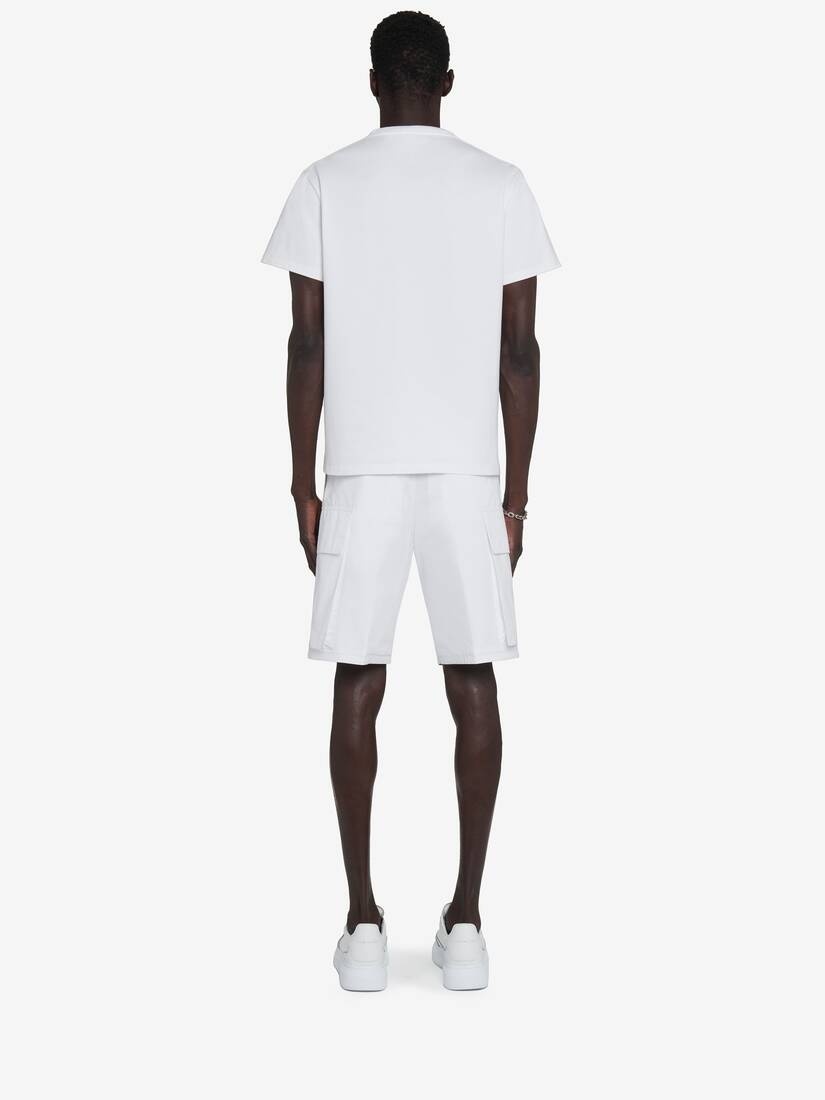 Men's Reflected Logo T-shirt in White - 5