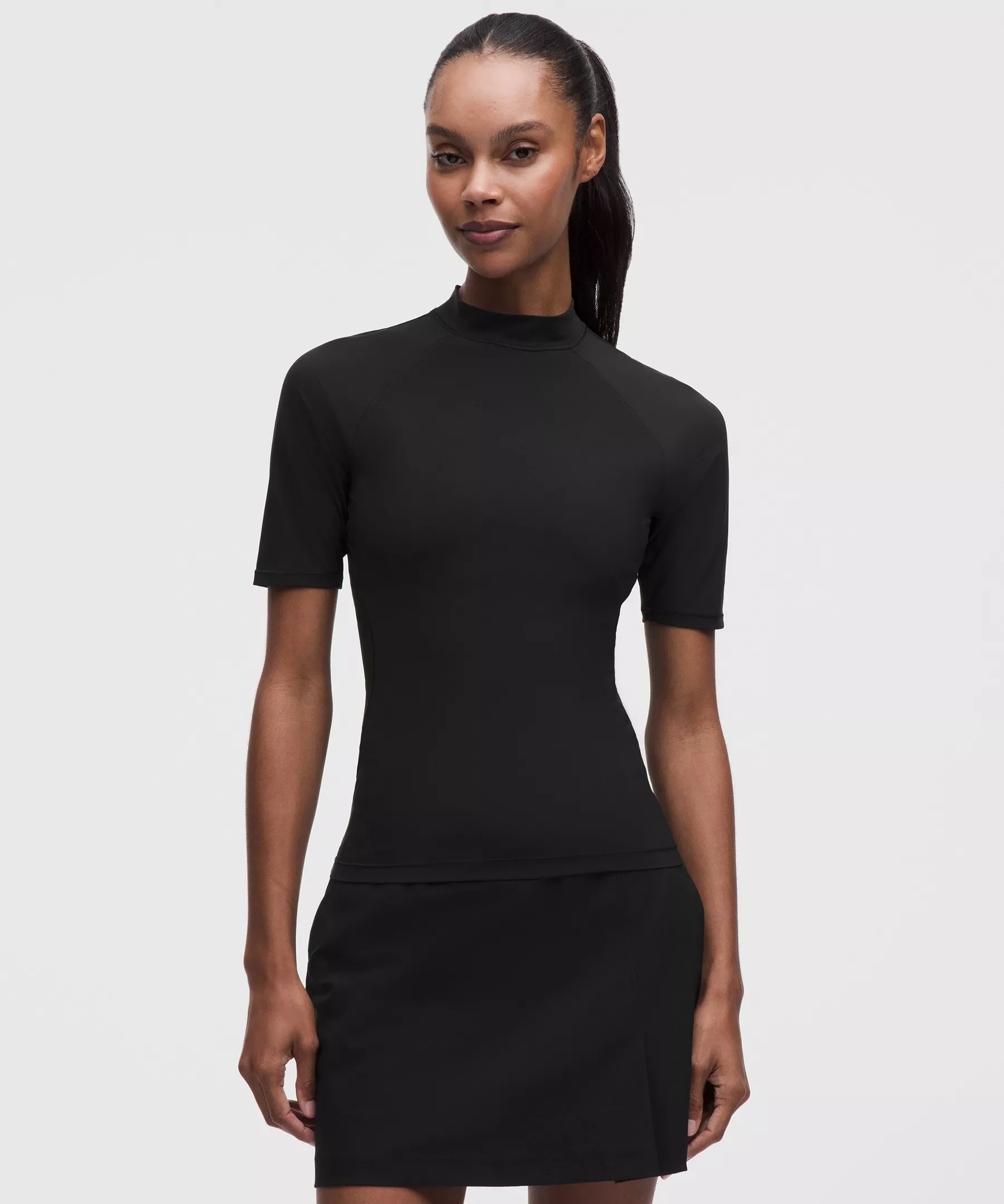 Lightweight Mockneck Short-Sleeve Shirt - 1